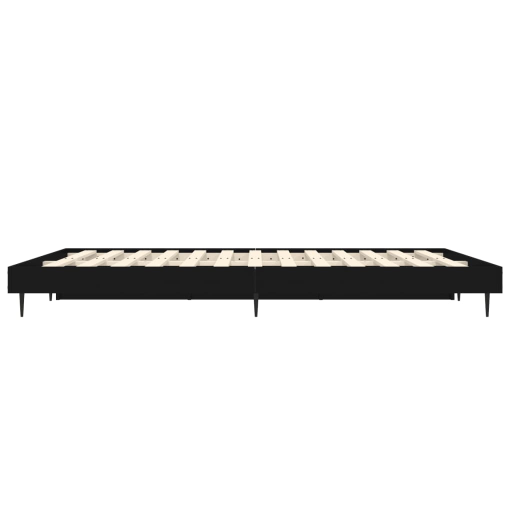 Cadre de lit sans matelas noir 140x190 cm bois d'ingénierie - XIOS