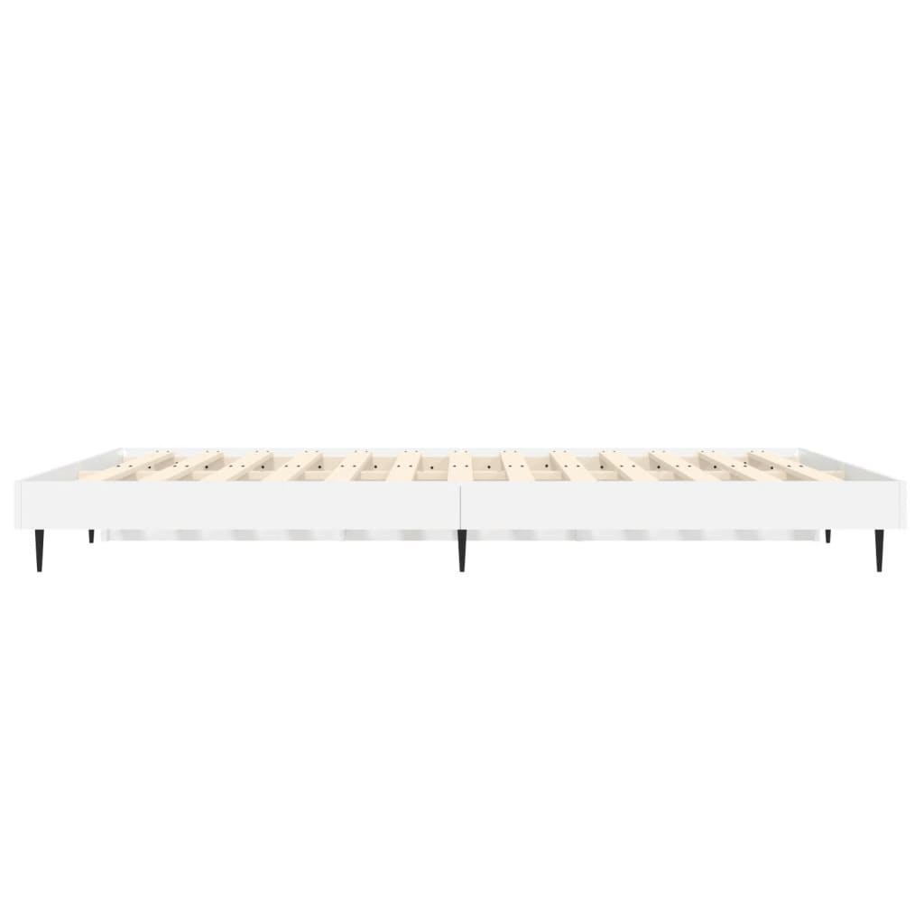 Cadre de lit sans matelas blanc brillant 140x190 cm - XIOS