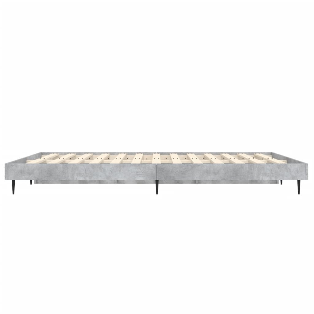 Cadre de lit sans matelas gris béton 140x190 cm - XIOS