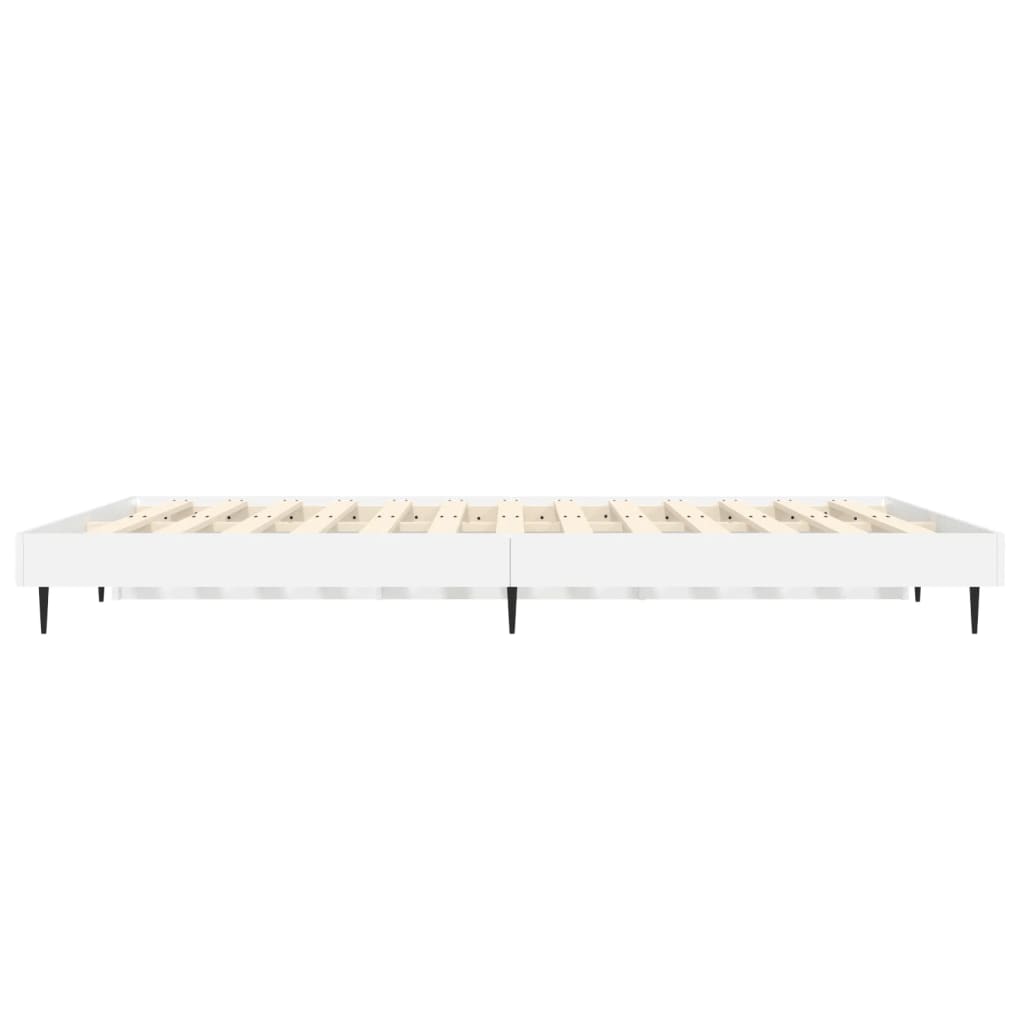 Cadre de lit sans matelas blanc 135x190 cm bois d'ingénierie - XIOS