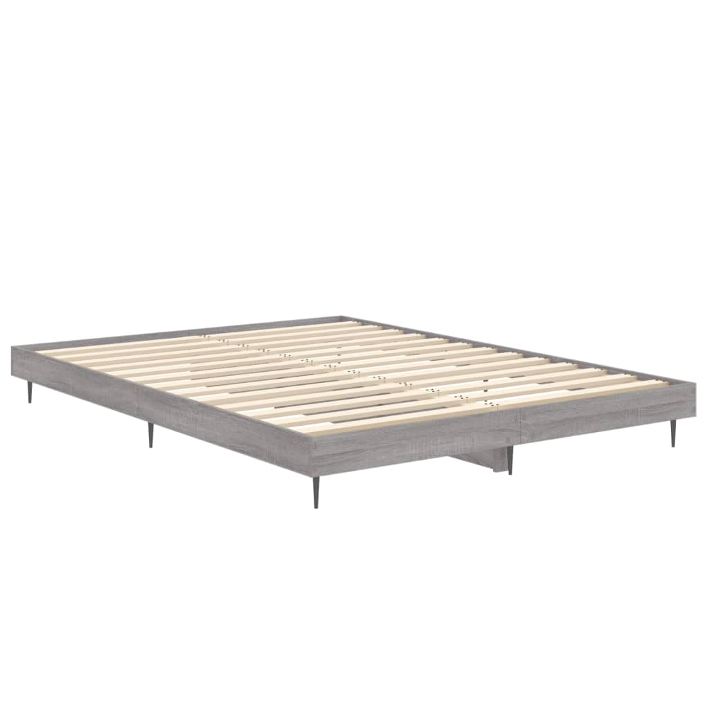 Cadre de lit sans matelas sonoma gris 135x190 cm - XIOS