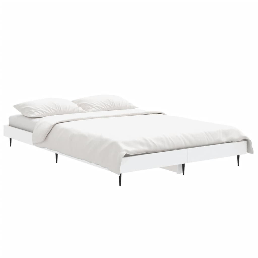 Cadre de lit sans matelas blanc 120x190 cm bois d'ingénierie - XIOS