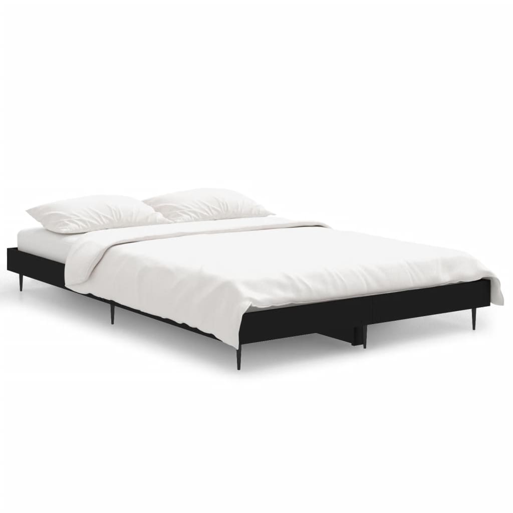 Cadre de lit sans matelas noir 120x190 cm bois d'ingénierie - XIOS