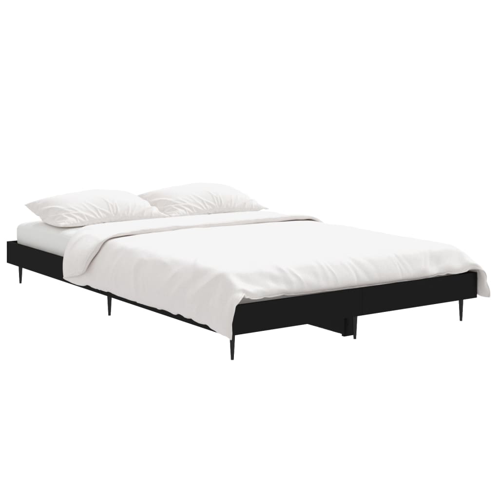 Cadre de lit sans matelas noir 120x190 cm bois d'ingénierie - XIOS