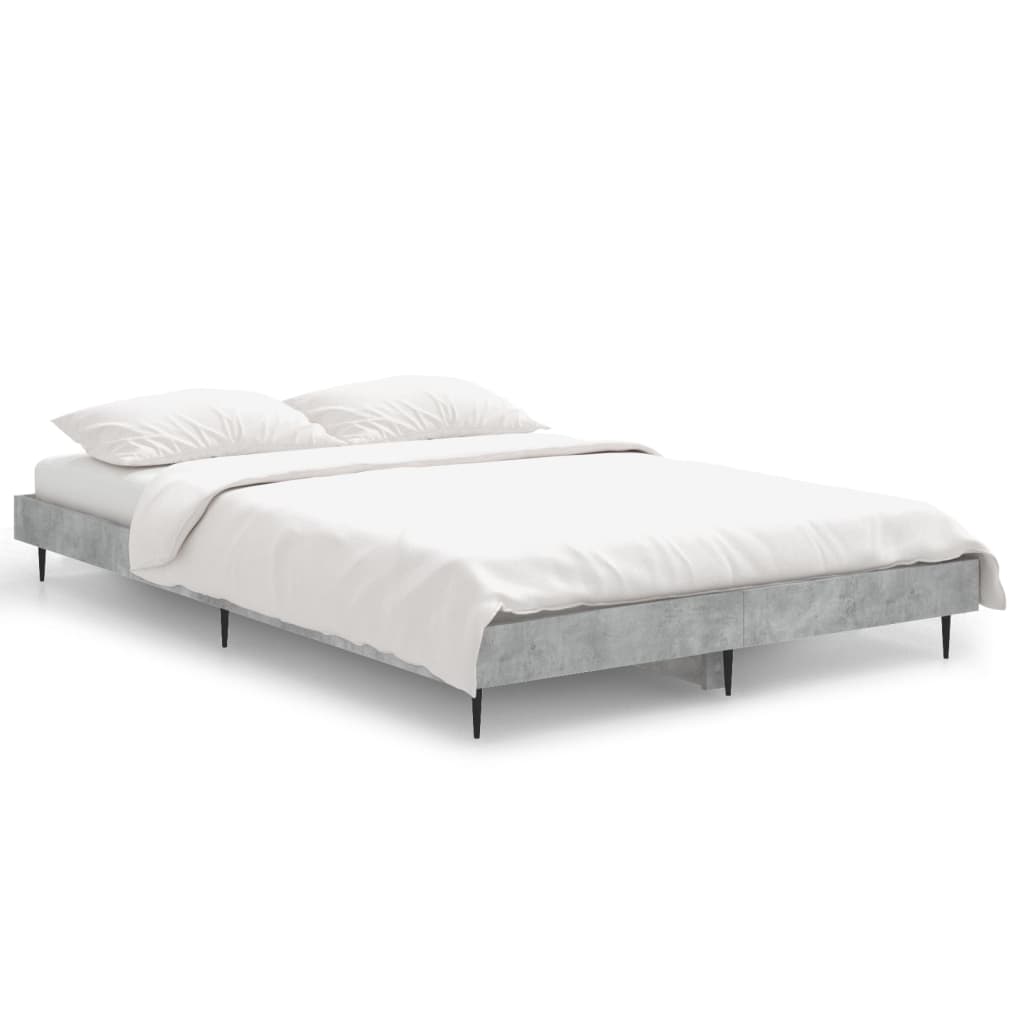 Cadre de lit sans matelas gris béton 120x190 cm - XIOS