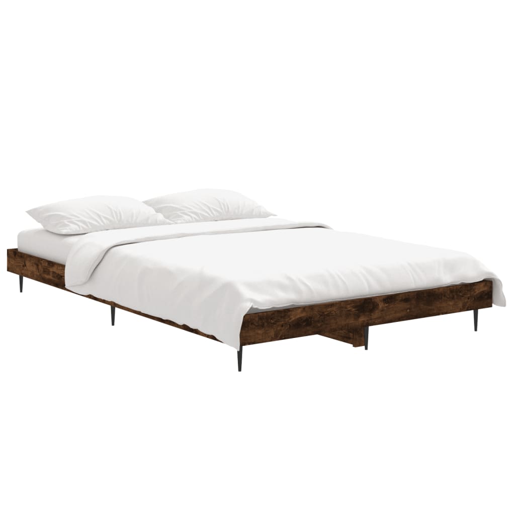 Cadre de lit sans matelas chêne fumé 120x190 cm bois ingénierie - XIOS