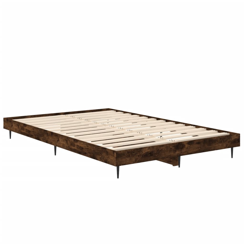 Cadre de lit sans matelas chêne fumé 120x190 cm bois ingénierie - XIOS