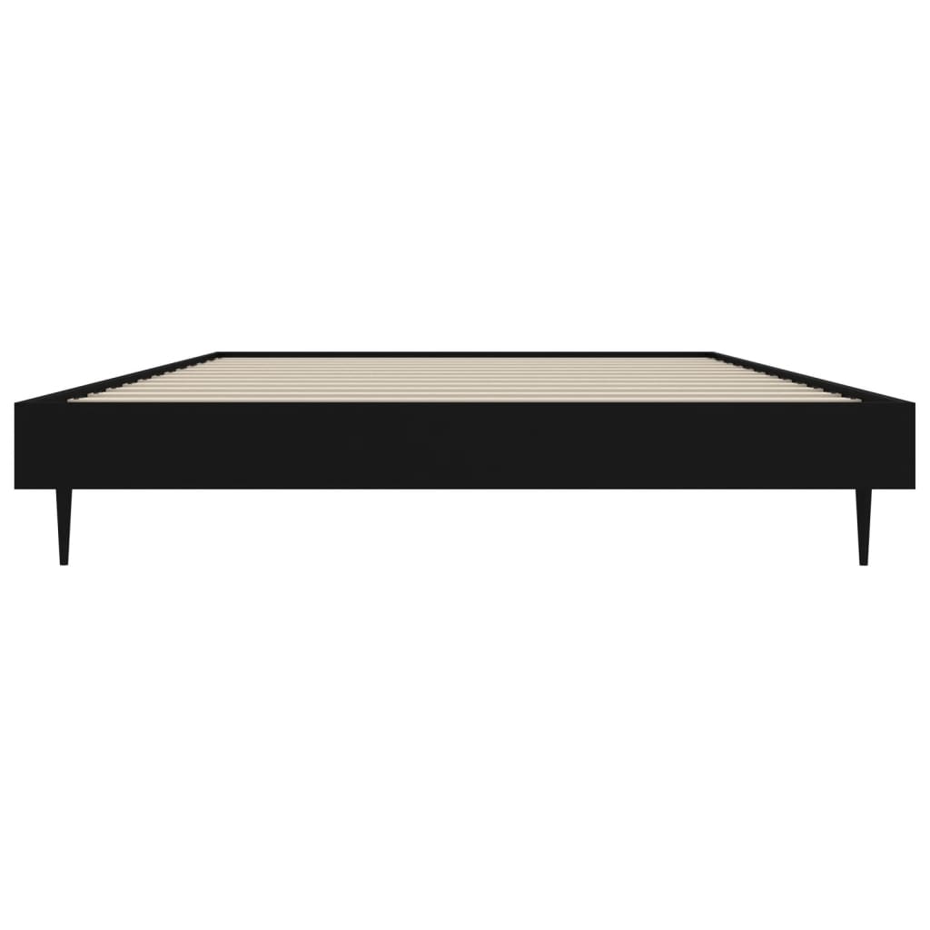 Cadre de lit sans matelas noir 90x190 cm bois ingénierie - XIOS