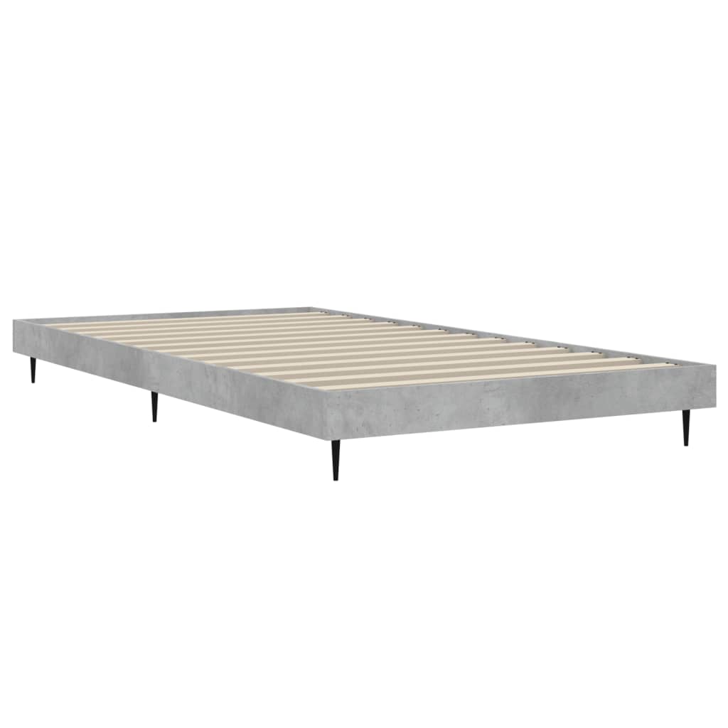 Cadre de lit sans matelas gris béton 90x190 cm - XIOS