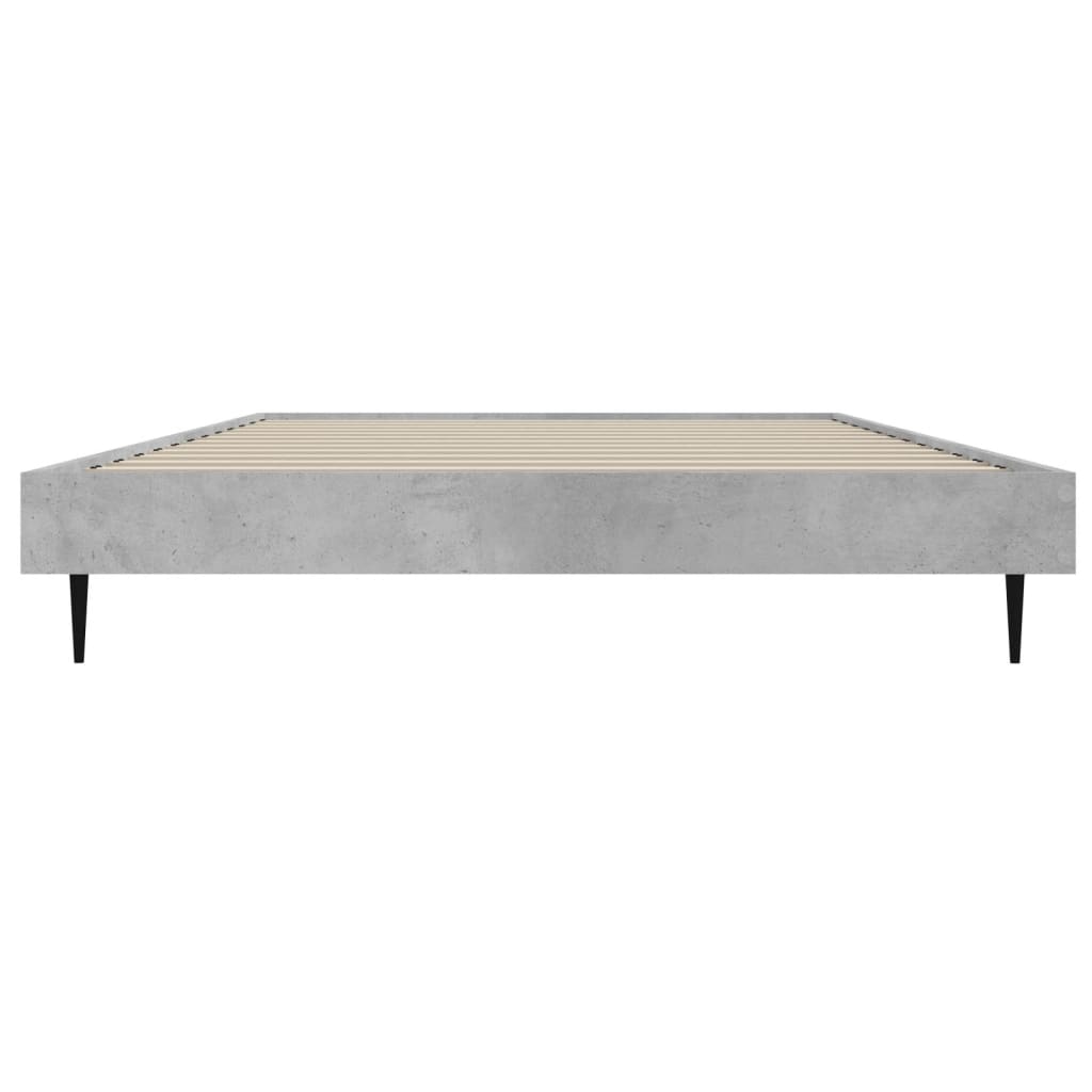 Cadre de lit sans matelas gris béton 90x190 cm - XIOS