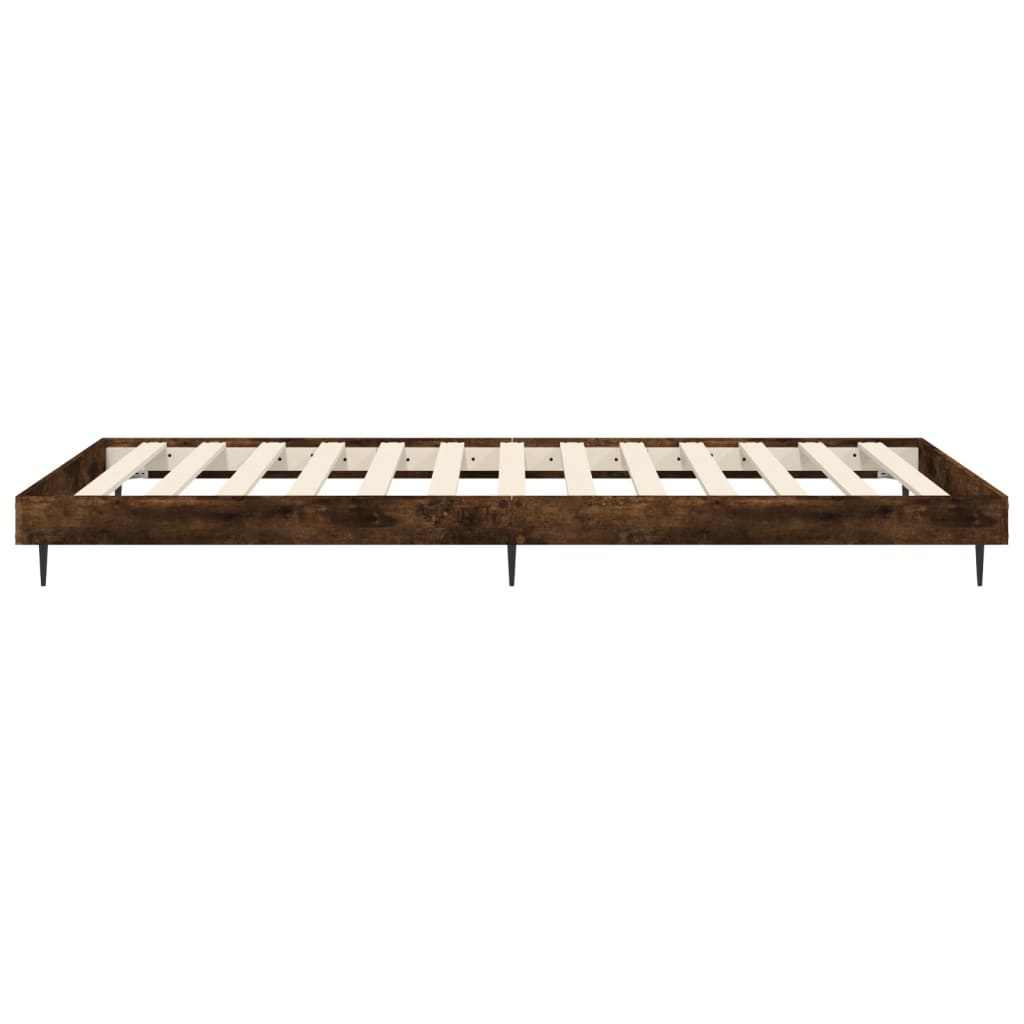 Cadre de lit sans matelas chêne fumé 90x190cm bois d'ingénierie - XIOS