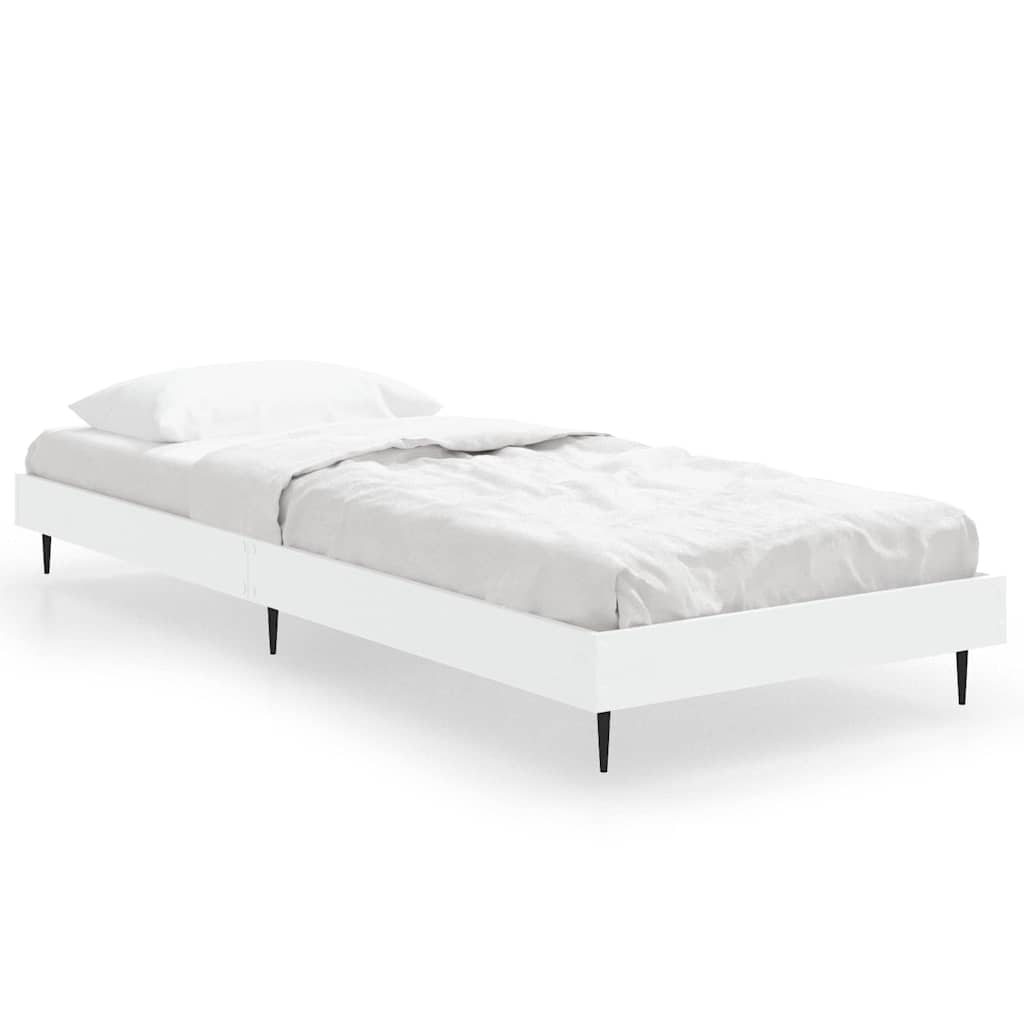 Cadre de lit sans matelas blanc 75x190 cm bois d'ingénierie - XIOS
