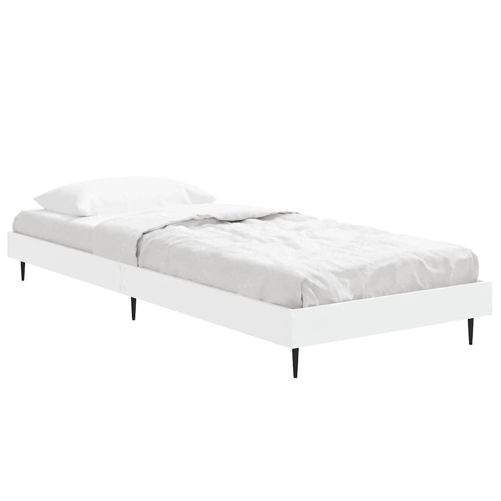 Cadre de lit sans matelas blanc 75x190 cm bois d'ingénierie - XIOS