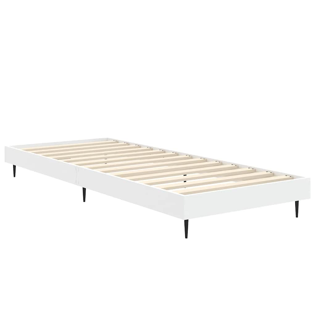 Cadre de lit sans matelas blanc 75x190 cm bois d'ingénierie - XIOS