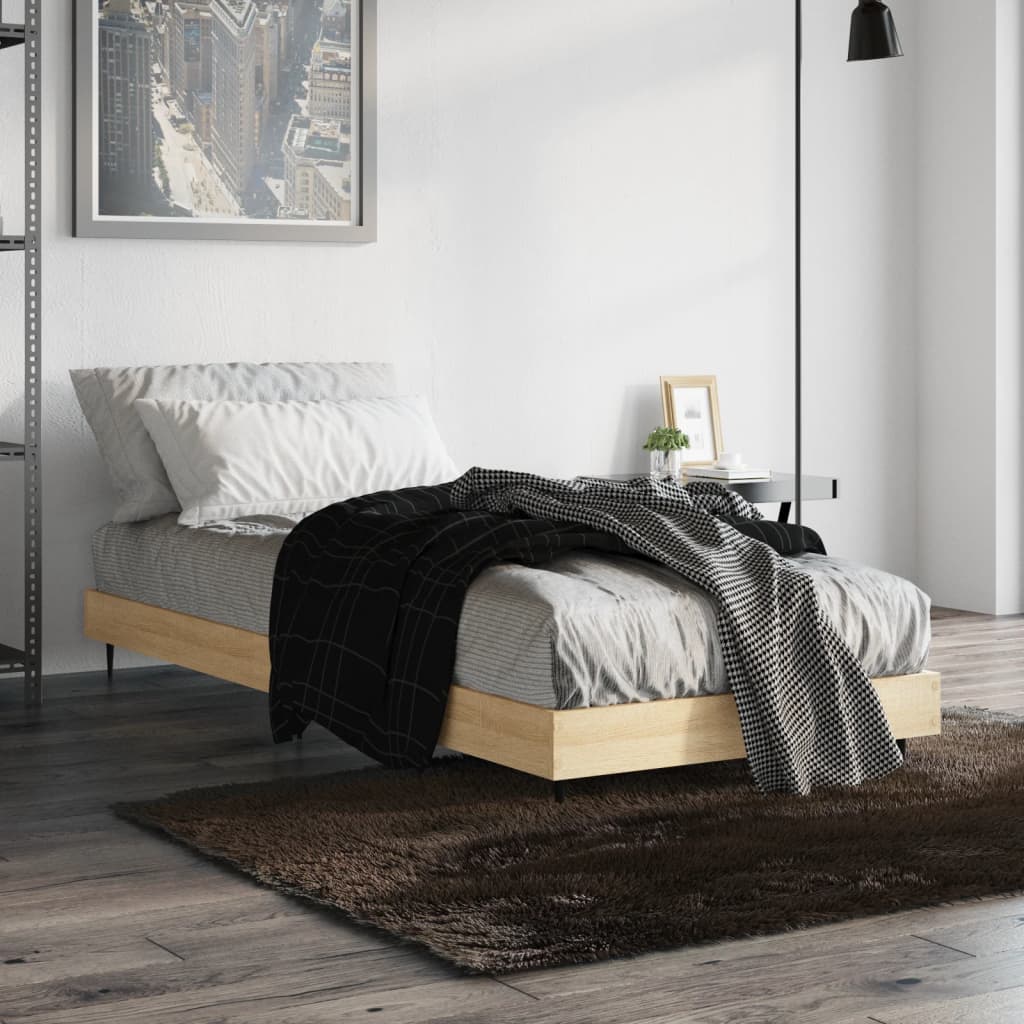Cadre de lit sans matelas chêne sonoma 75x190 cm - XIOS
