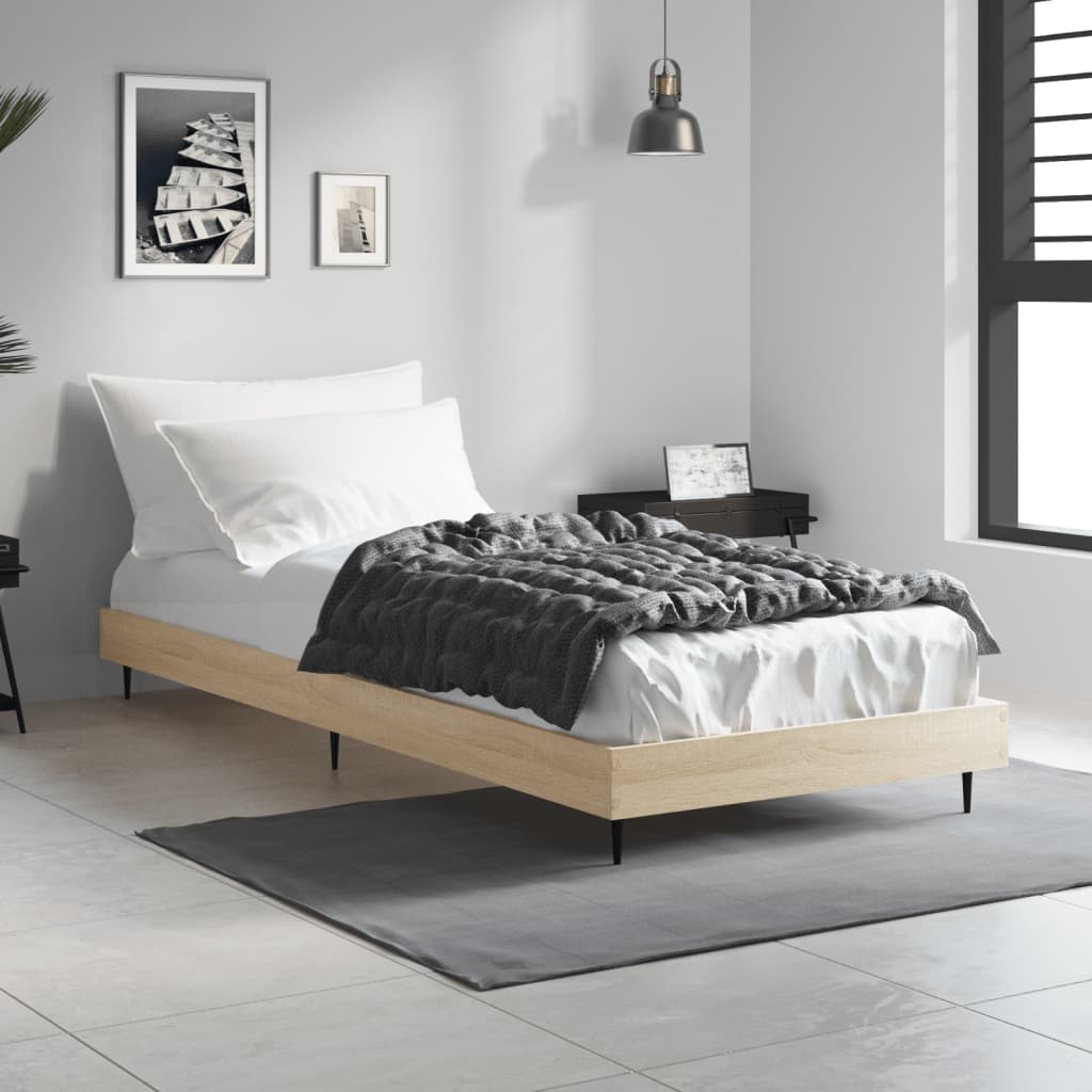 Cadre de lit sans matelas chêne sonoma 75x190 cm - XIOS