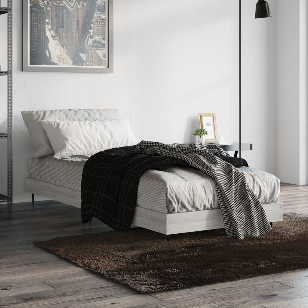 Cadre de lit sans matelas sonoma gris 75x190 cm - XIOS