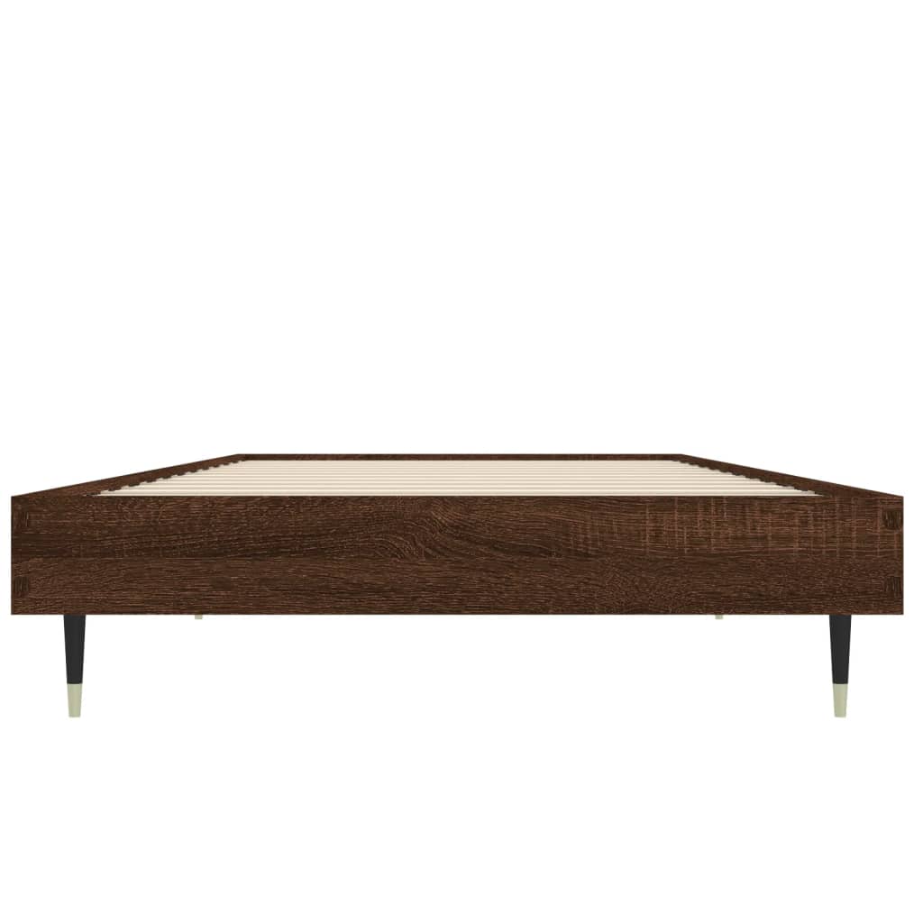 Cadre de lit sans matelas chêne marron 75x190cm bois ingénierie - XIOS