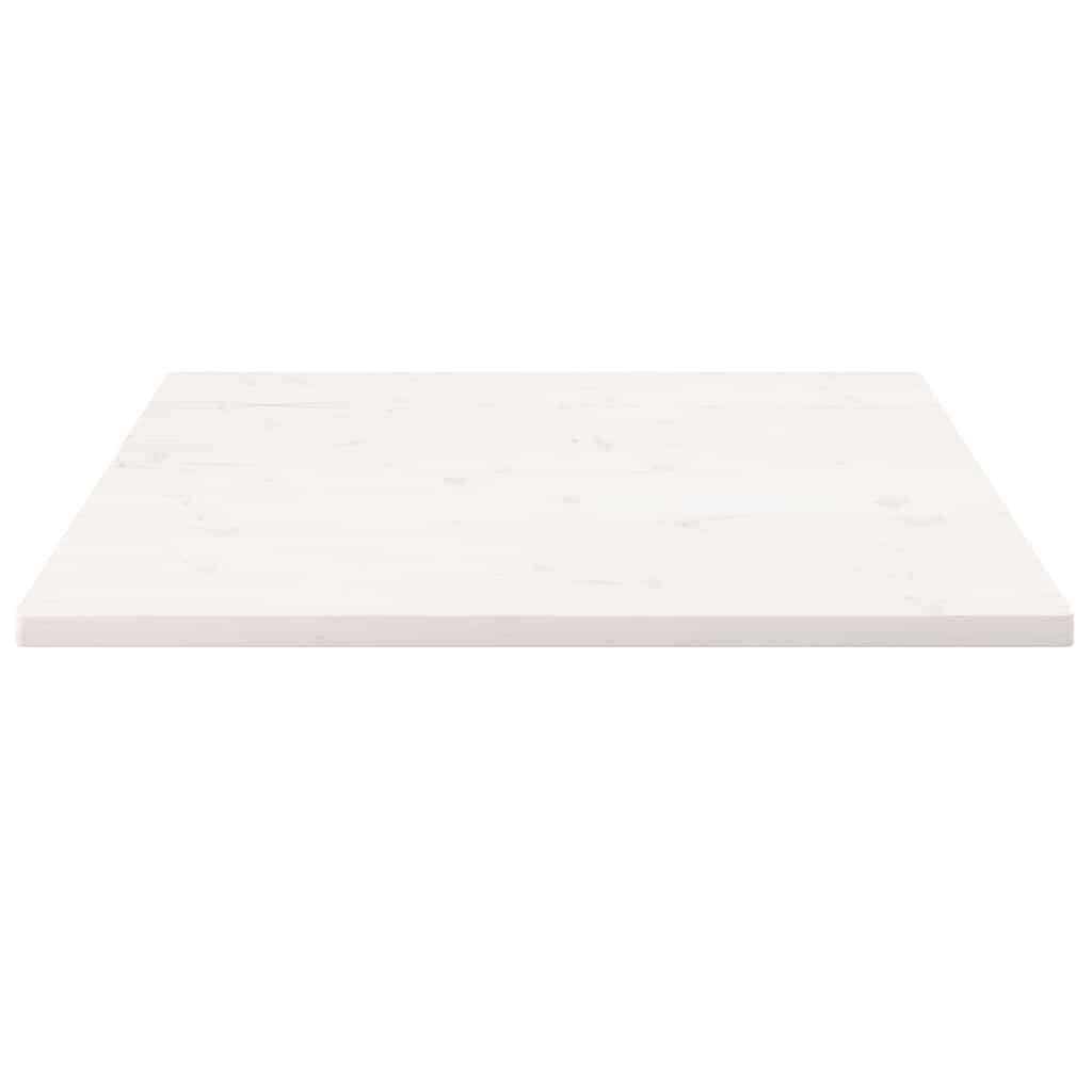 Dessus de table blanc 70x70x2,5 cm bois de pin massif - XIOS