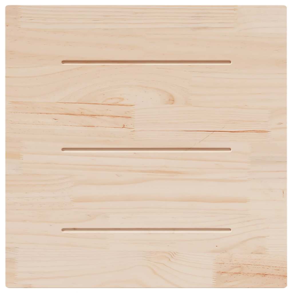 Dessus de table blanc 70x70x2,5 cm bois de pin massif - XIOS