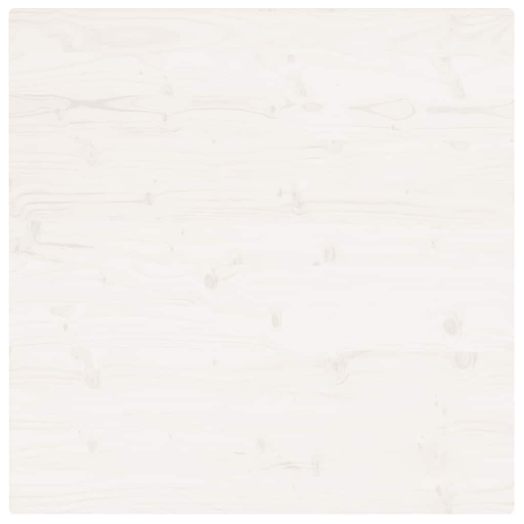 Dessus de table blanc 70x70x2,5 cm bois de pin massif - XIOS