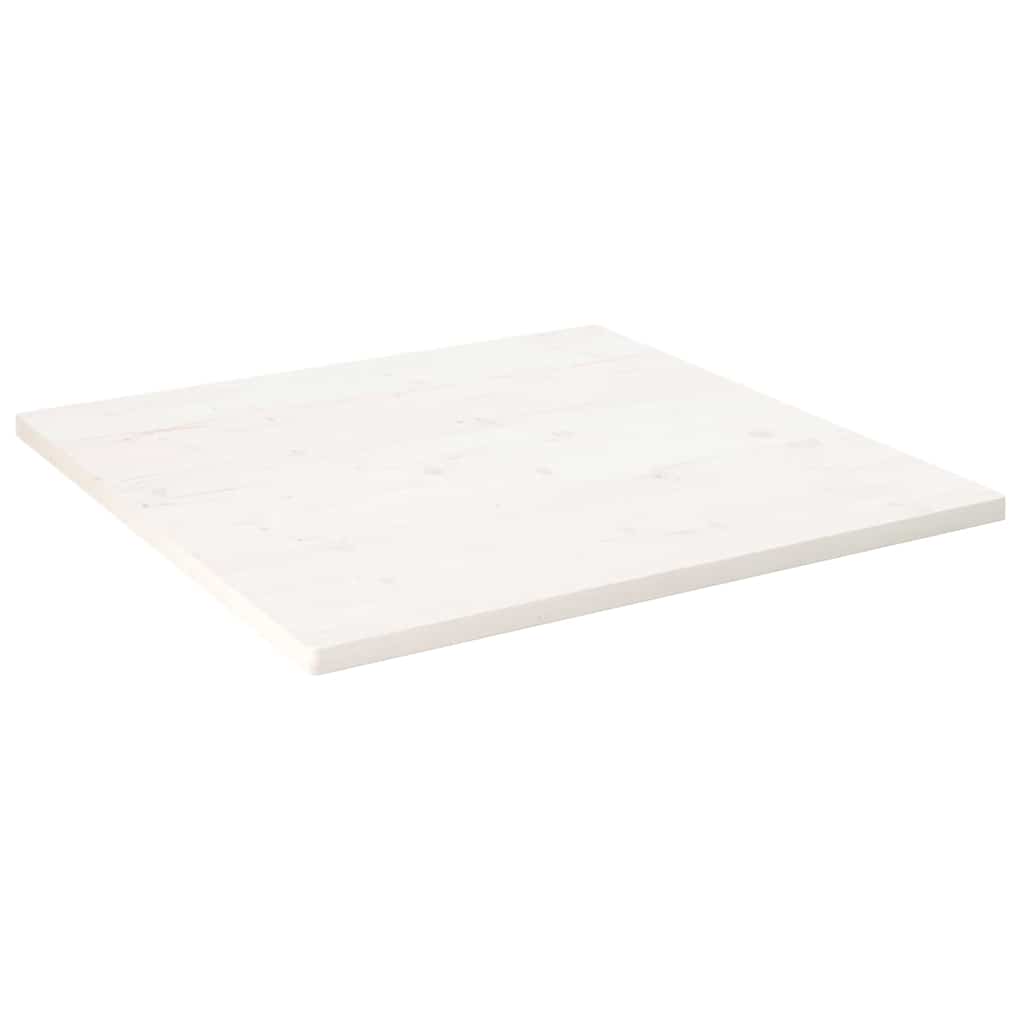 Dessus de table blanc 80x80x2,5 cm bois de pin massif - XIOS