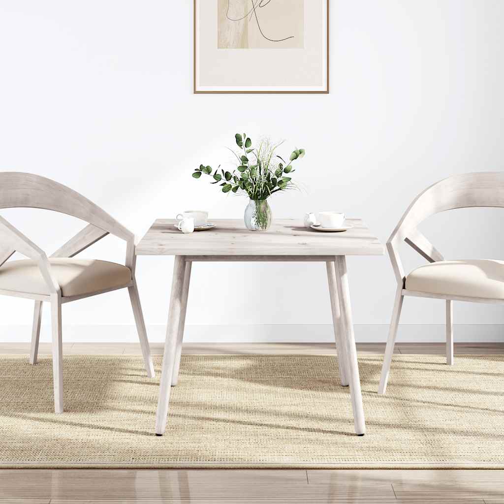 Dessus de table blanc 80x80x2,5 cm bois de pin massif - XIOS
