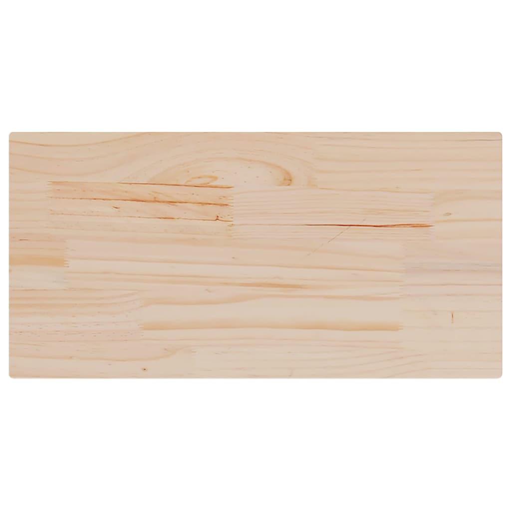 Dessus de table 80x40x2,5 cm bois de pin massif rectangulaire - XIOS
