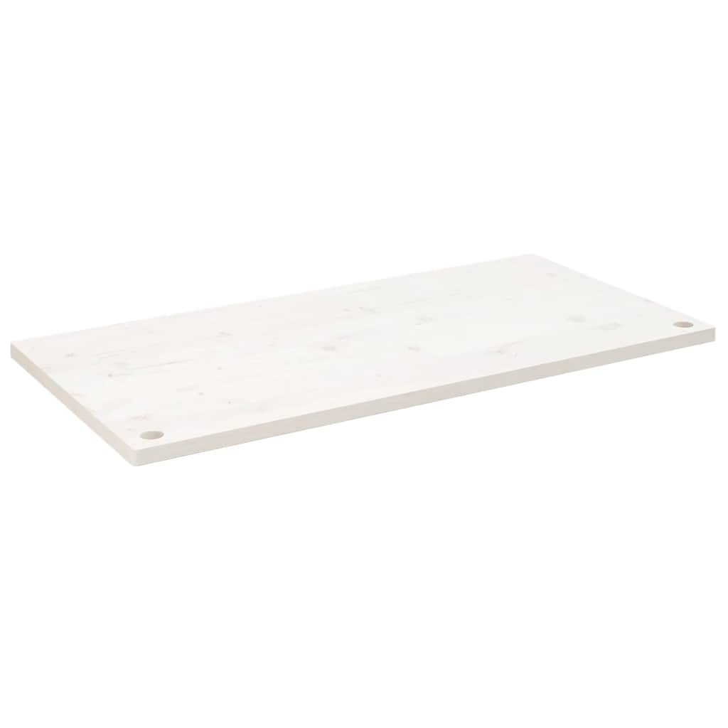 Dessus de bureau blanc 100x50x2,5 cm bois massif de pin - XIOS