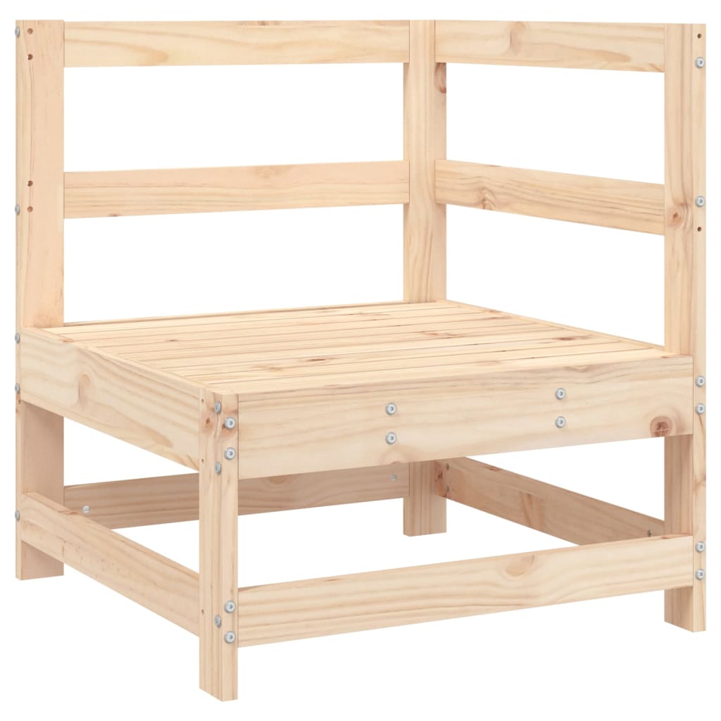 Canapé d'angle avec coussins bois de pin solide Éléments pour canapés modulables de jardin vidaXL