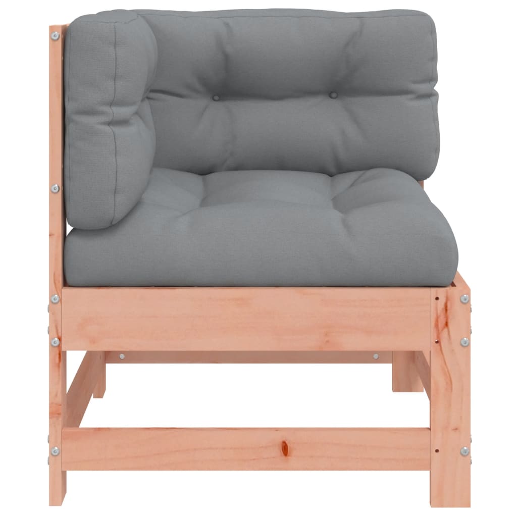 Canapé d'angle avec coussins bois massif douglas Éléments pour canapés modulables de jardin vidaXL