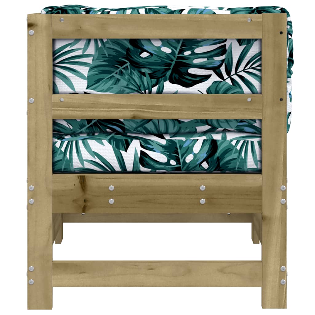 Canapé d'angle avec coussins bois de pin imprégné Éléments pour canapés modulables de jardin vidaXL