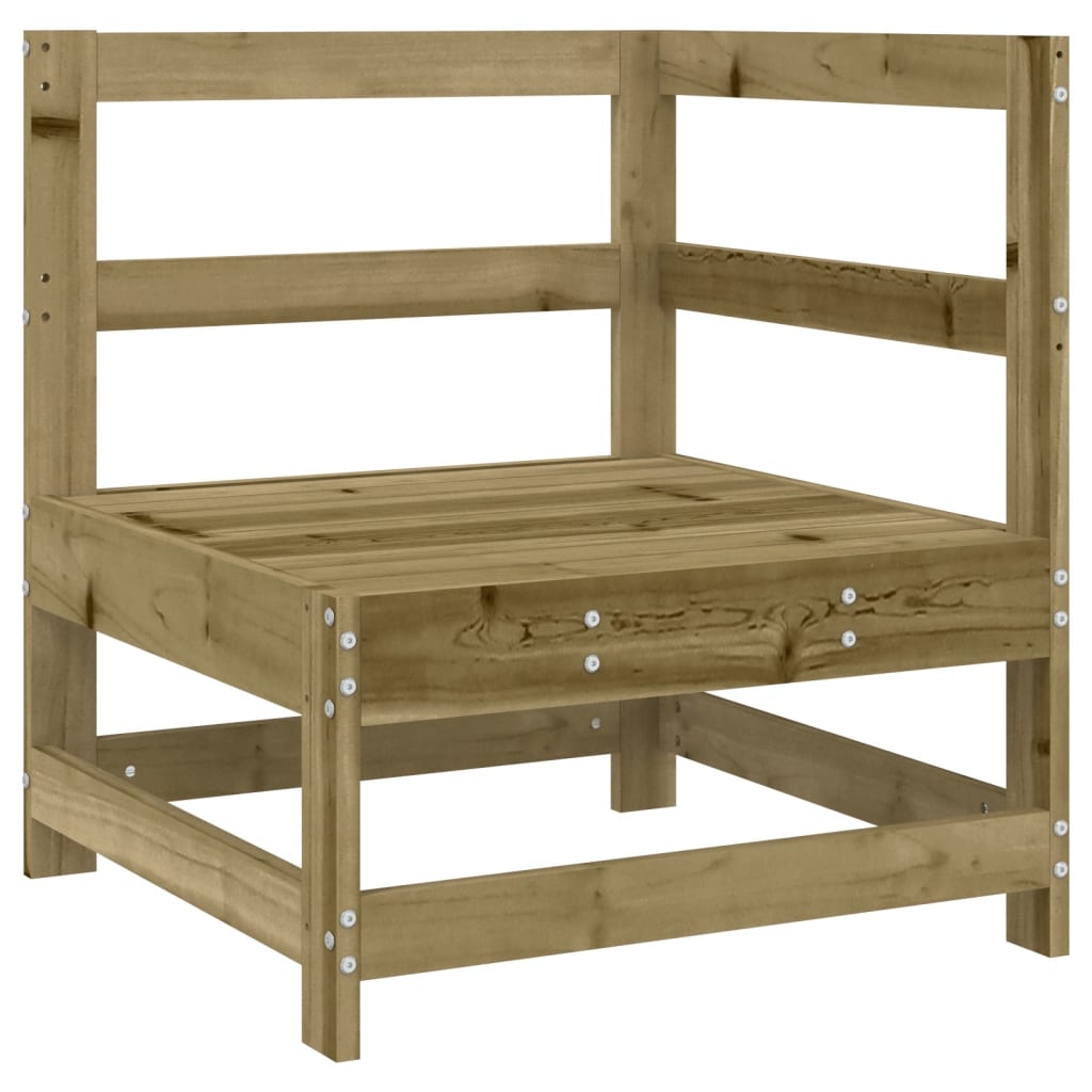 Canapé d'angle avec coussins bois de pin imprégné Éléments pour canapés modulables de jardin vidaXL
