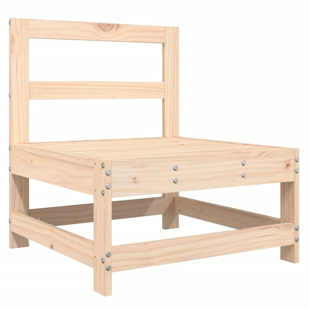 Canapé central avec coussins bois de pin massif Éléments pour canapés modulables de jardin vidaXL