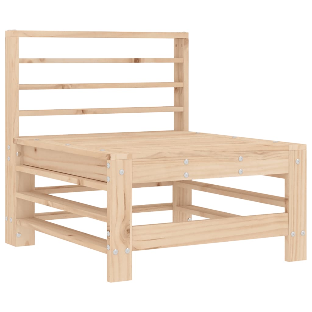 Canapé central avec coussins bois de pin massif Éléments pour canapés modulables de jardin vidaXL