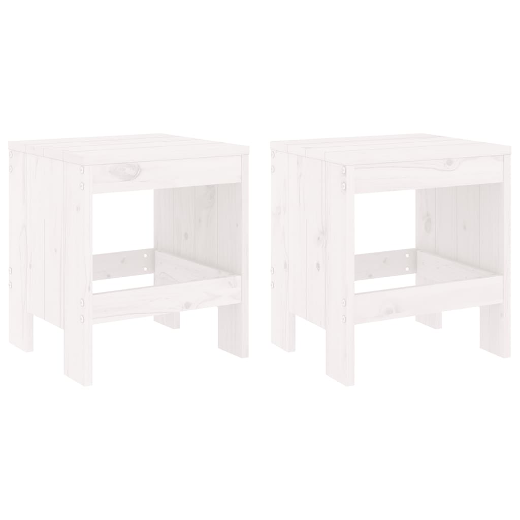 Ensemble de bistrot de jardin 3 pcs blanc bois de pin massif