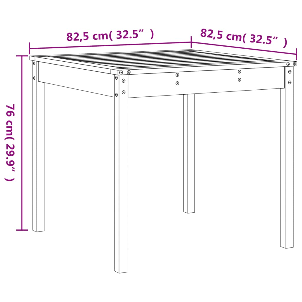 Ensemble de bistrot de jardin 3 pcs blanc bois de pin massif