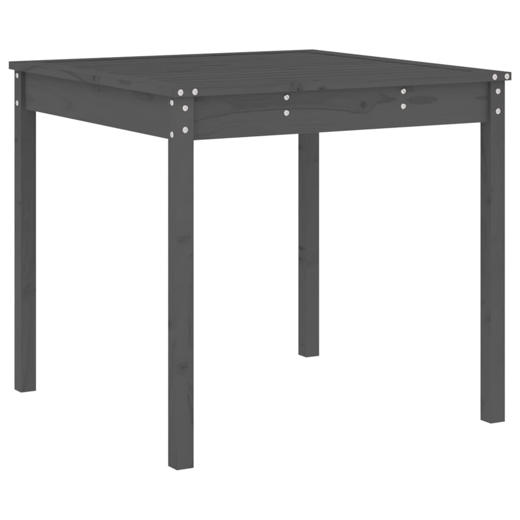 Ensemble de bistrot de jardin 3 pcs gris bois de pin massif