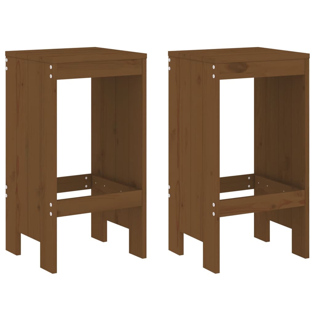 Ensemble de bar de jardin 3 pcs marron miel bois pin massif