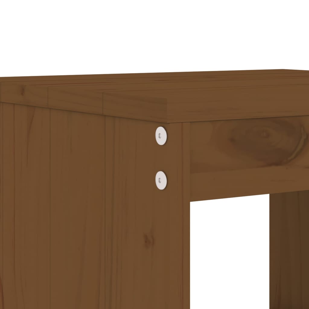 Ensemble de bar de jardin 3 pcs marron miel bois pin massif