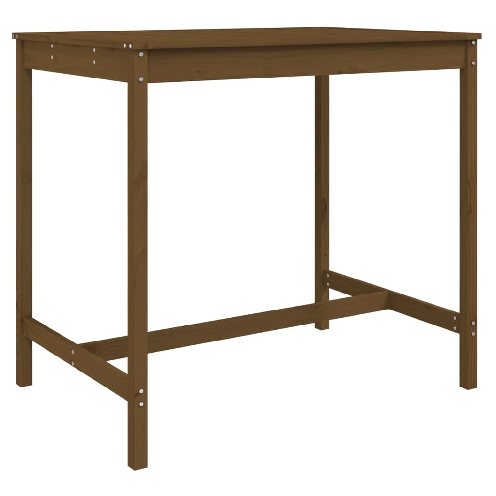 Ensemble de bar de jardin 5 pcs marron miel bois de pin massif