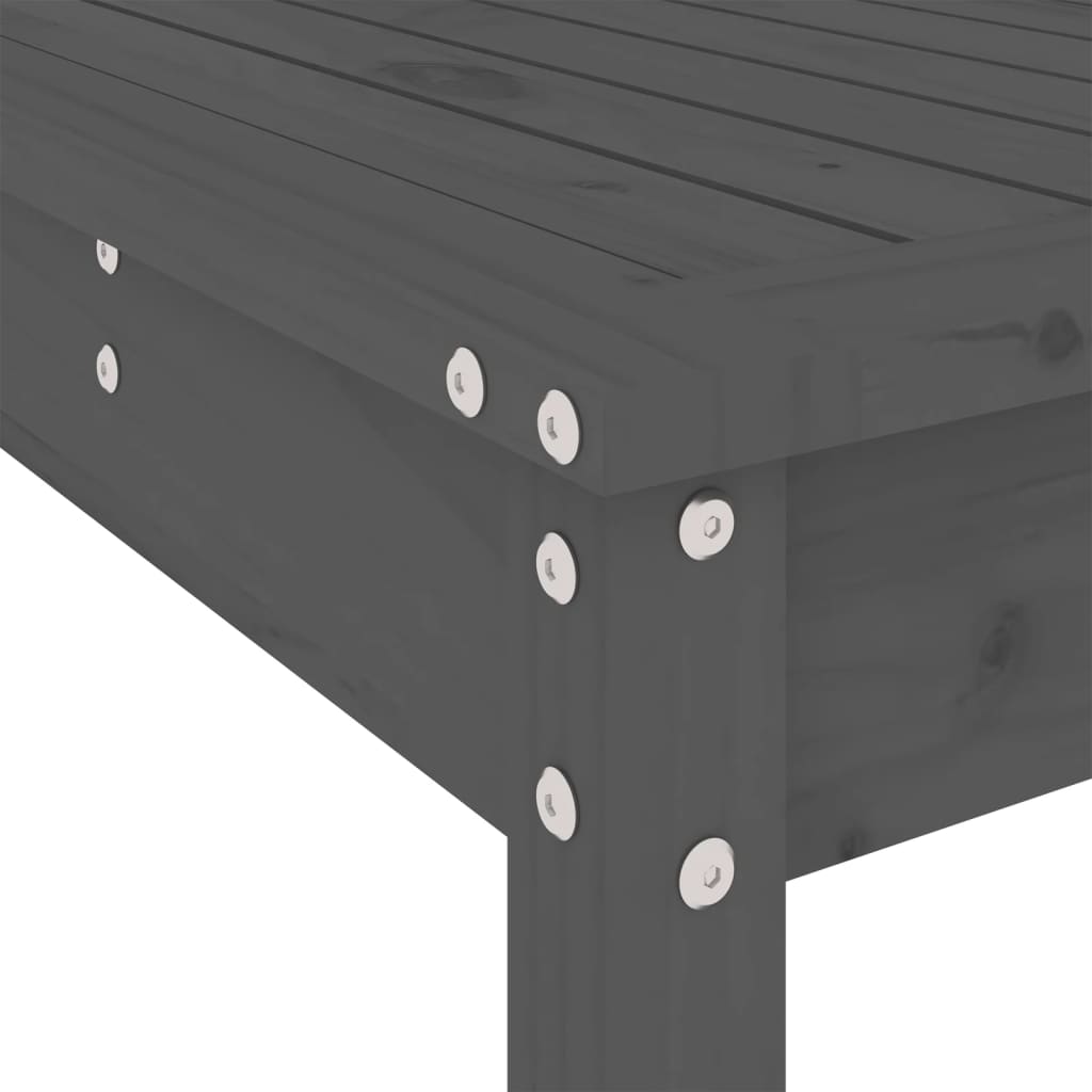 Ensemble de bar de jardin 5 pcs gris bois de pin massif