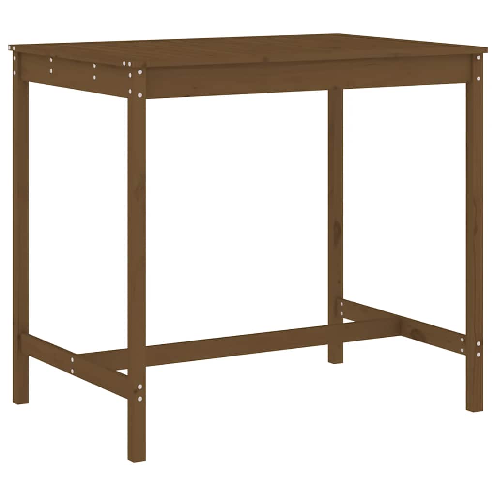 Ensemble de bar de jardin 5 pcs marron miel bois de pin massif