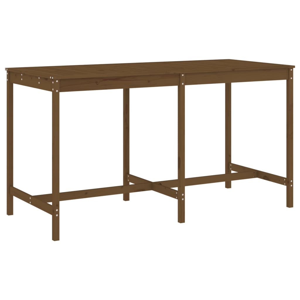 Ensemble de bar de jardin 9 pcs marron miel bois de pin massif