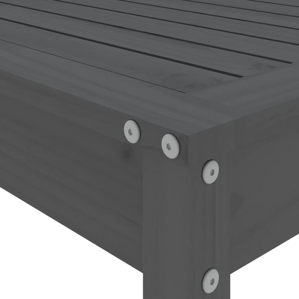 Ensemble de bar de jardin 5 pcs gris bois de pin massif