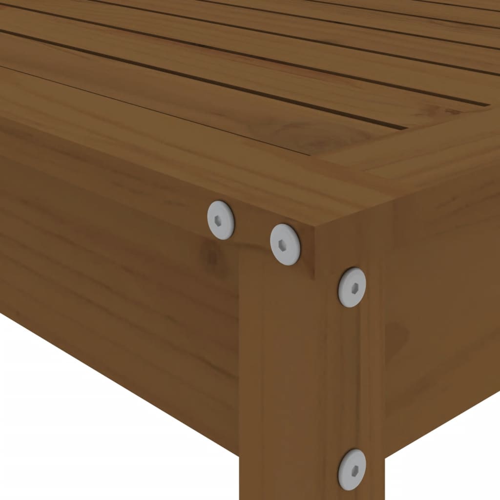 Ensemble de bar de jardin 5 pcs marron miel bois de pin massif