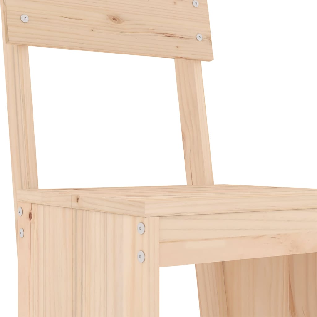 Ensemble de bar de jardin 7 pcs Bois de pin massif