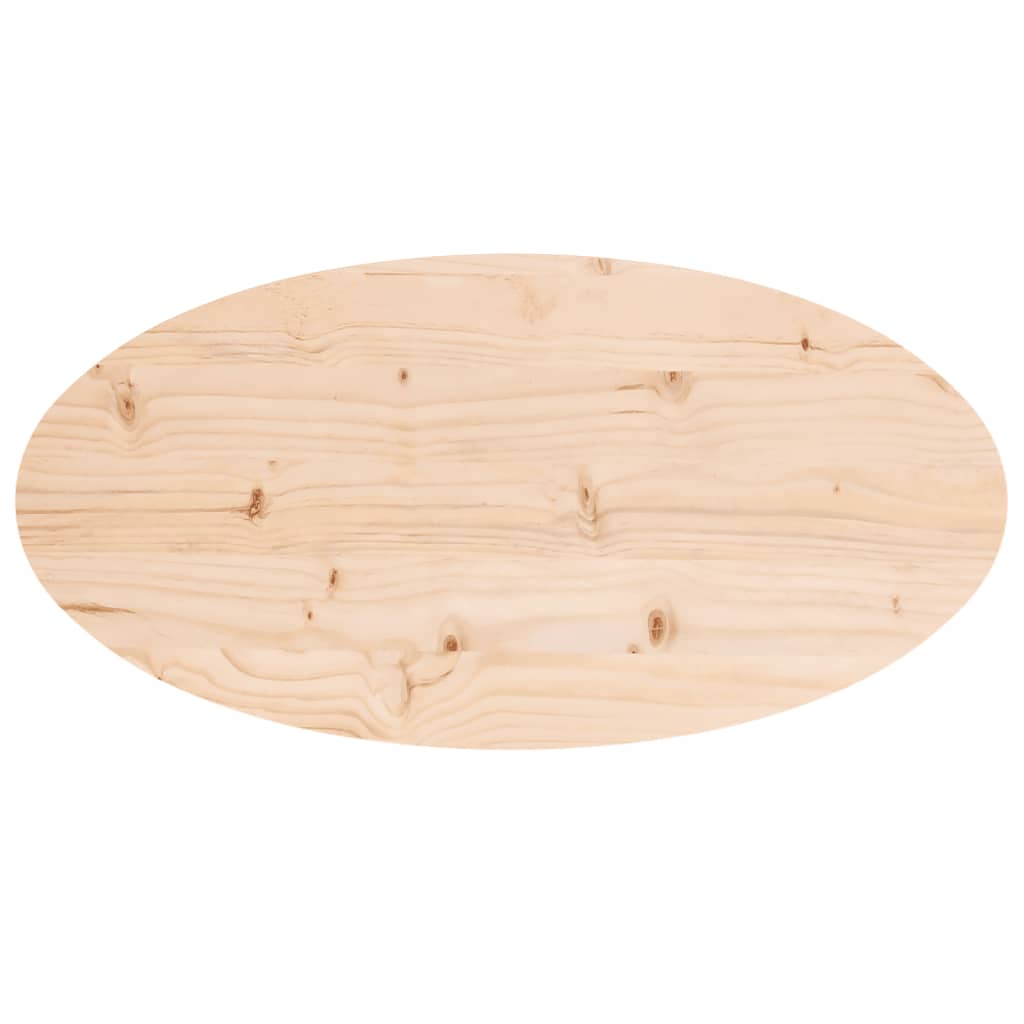 Plateau de table ovale en pin massif 70 x 35 x 2,5 cm - XIOS