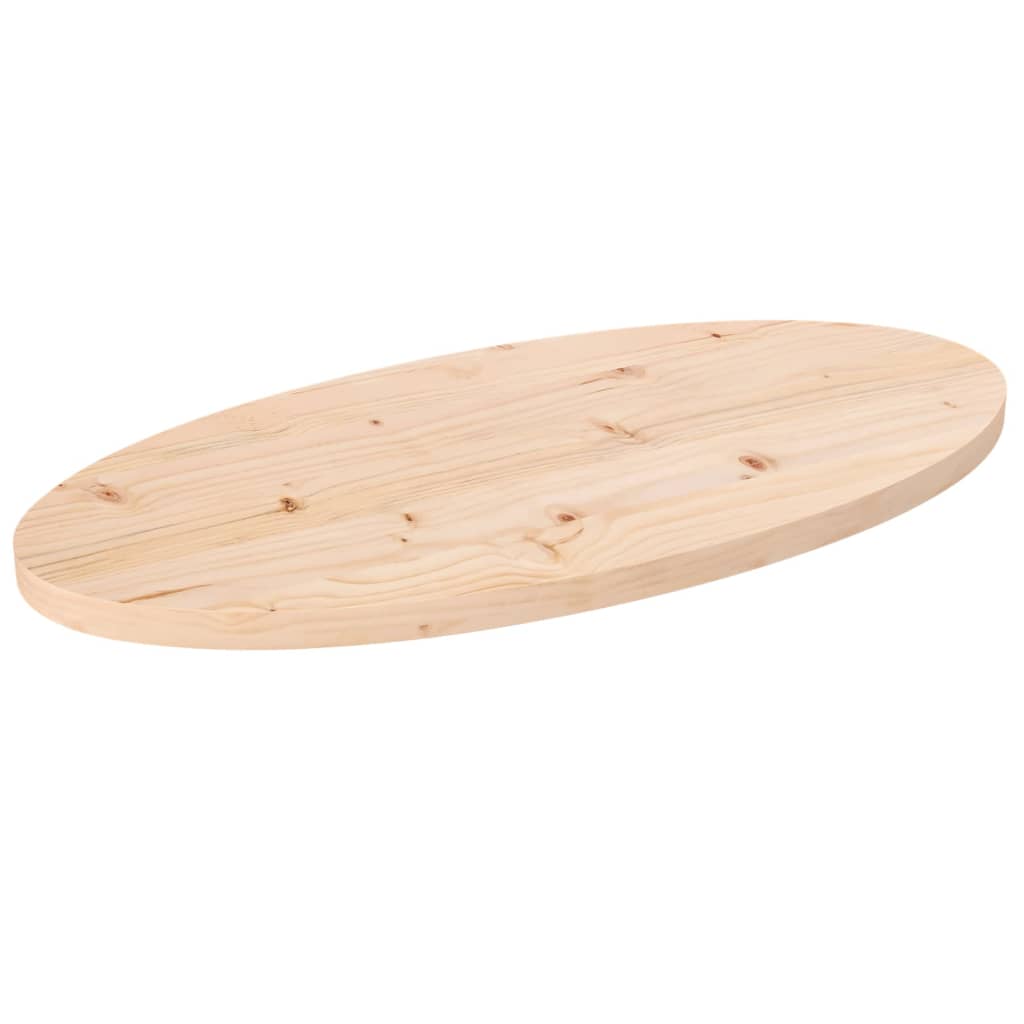 Plateau de table 80x40x2,5 cm Bois massif Pin Ovale - XIOS