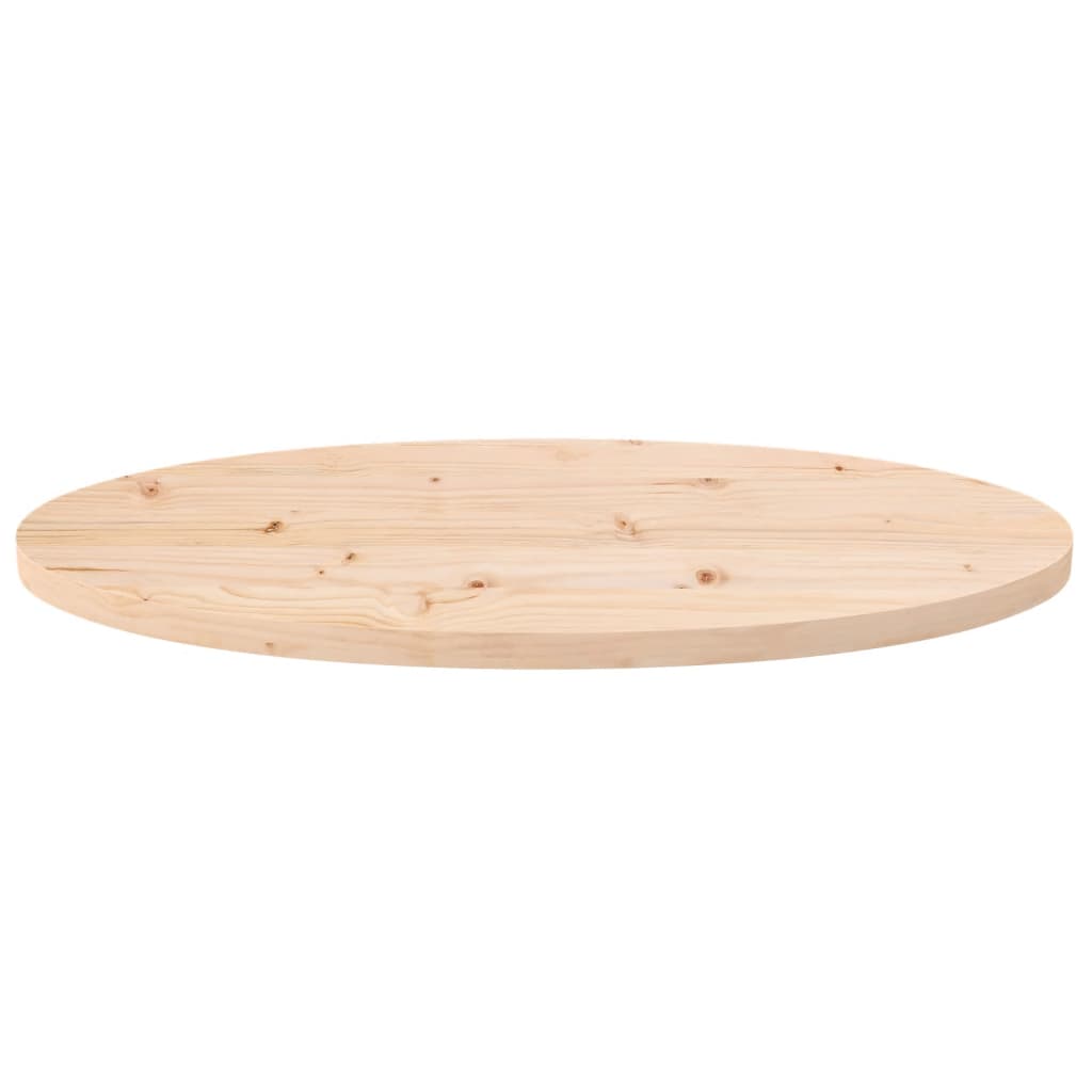 Plateau de table 80x40x2,5 cm Bois massif Pin Ovale - XIOS